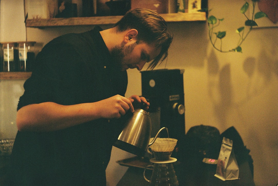 Photo manual coffee preparation